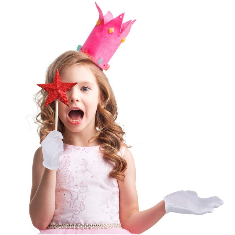 Yiphates قفازات بيضاء 6 أزواج للرجال والنساء لعيد الهالوين قفازات قطنية لملابس التنكر لحفلات الهالوين والموكب - Image 3